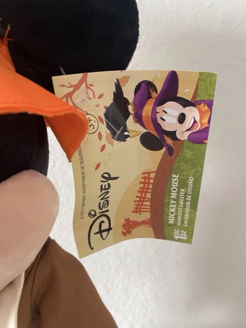 Disney Mickey Mouse Pilgrim Door Porch Greeter Fall Harvest Thanksgiving Autumn